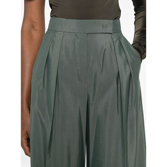 Max Mara Green Trousers - Palazzo Pants Women